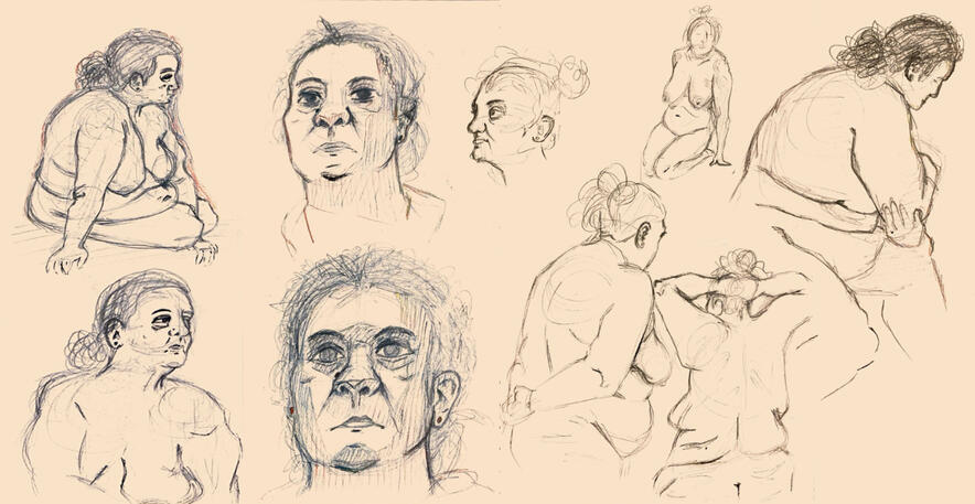Life Drawing | Biro Pen & Pencils